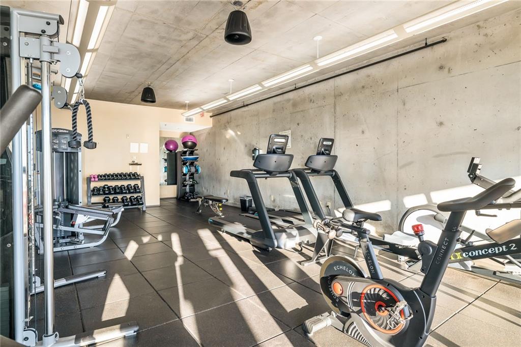 480 John Wesley Dobbs Avenue Northeast, Unit 612 Atlanta, GA 30312 - Photo 24 of 33 a view of a room with gym equipment
