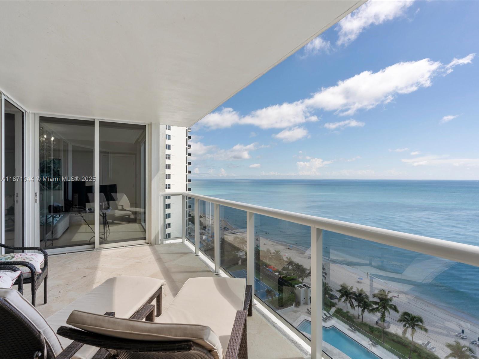19111 Collins Avenue, Unit 1406 Sunny Isles Beach, FL 33160 - Photo 4 of 40 a view of balcony with furniture