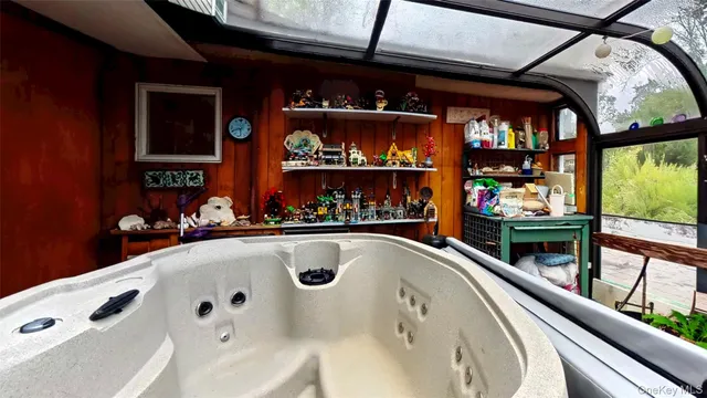 a close view of water heater room