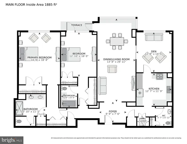 a view of a building with sitting area