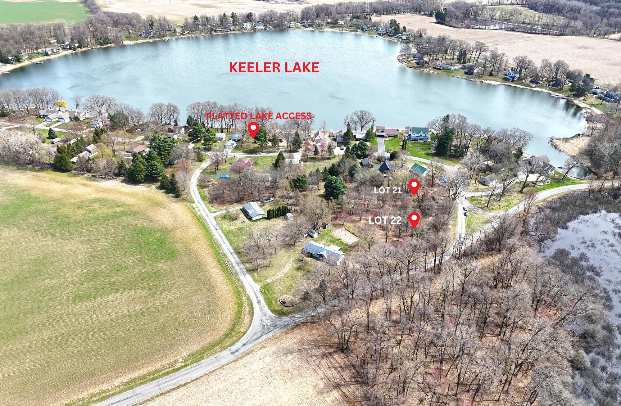 Vl West Oak Drive Decatur, MI 49045 - Photo 10 of 18 Keeler Lake Aerial