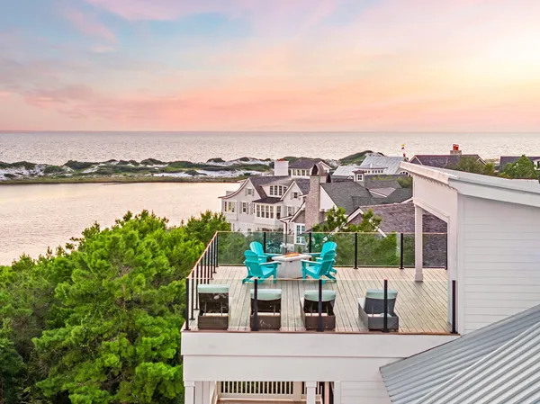 a view of a city from a terrace