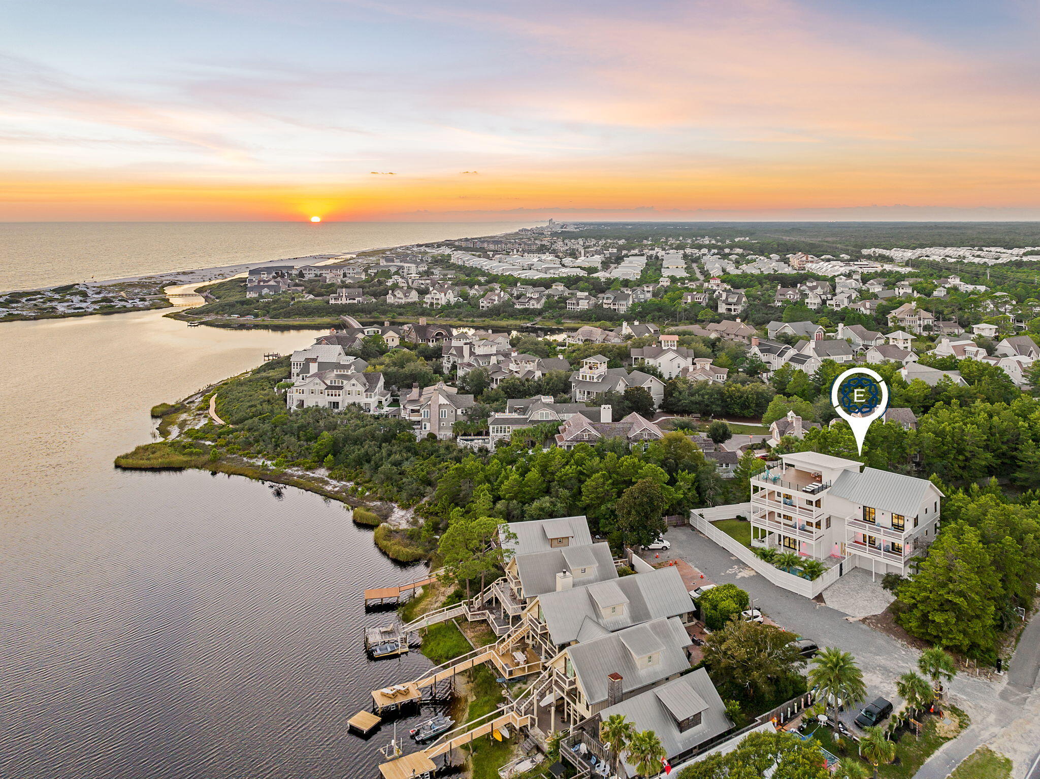 7570 East County Highway 30A Watersound, FL 32461 - Photo 59 of 64 an aerial view of a city with ocean view