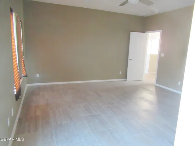 an empty room with a window