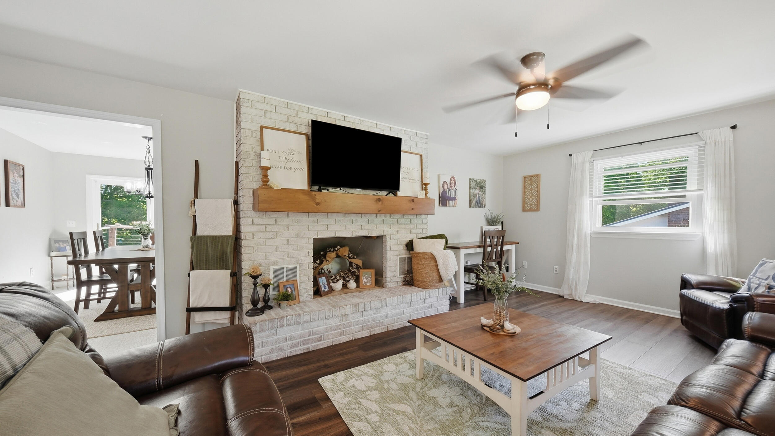 10212 Lovell Road Soddy-Daisy, TN 37379 - Photo 9 of 38 Open Living Room with Fireplace