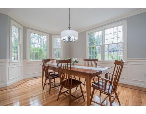 133 Green Road Bolton, MA 01740 - Photo 6 of 30 a dining room with furniture a chandelier and wooden floor