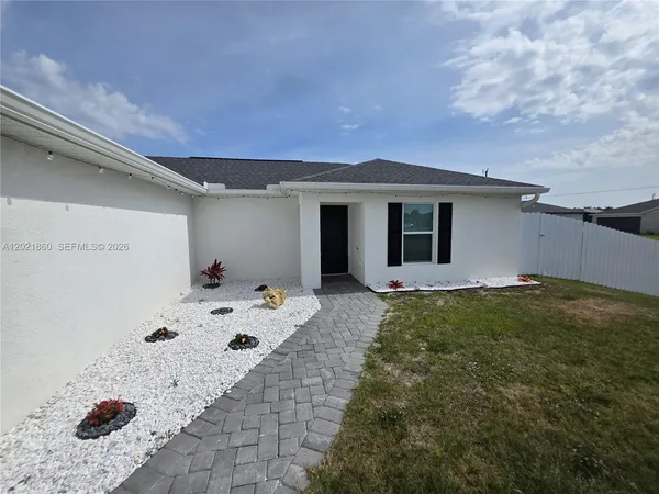 a backyard of a house