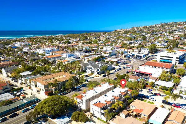 an aerial view of multiple house