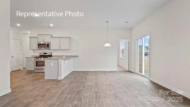 a view of cabinets with wooden floor