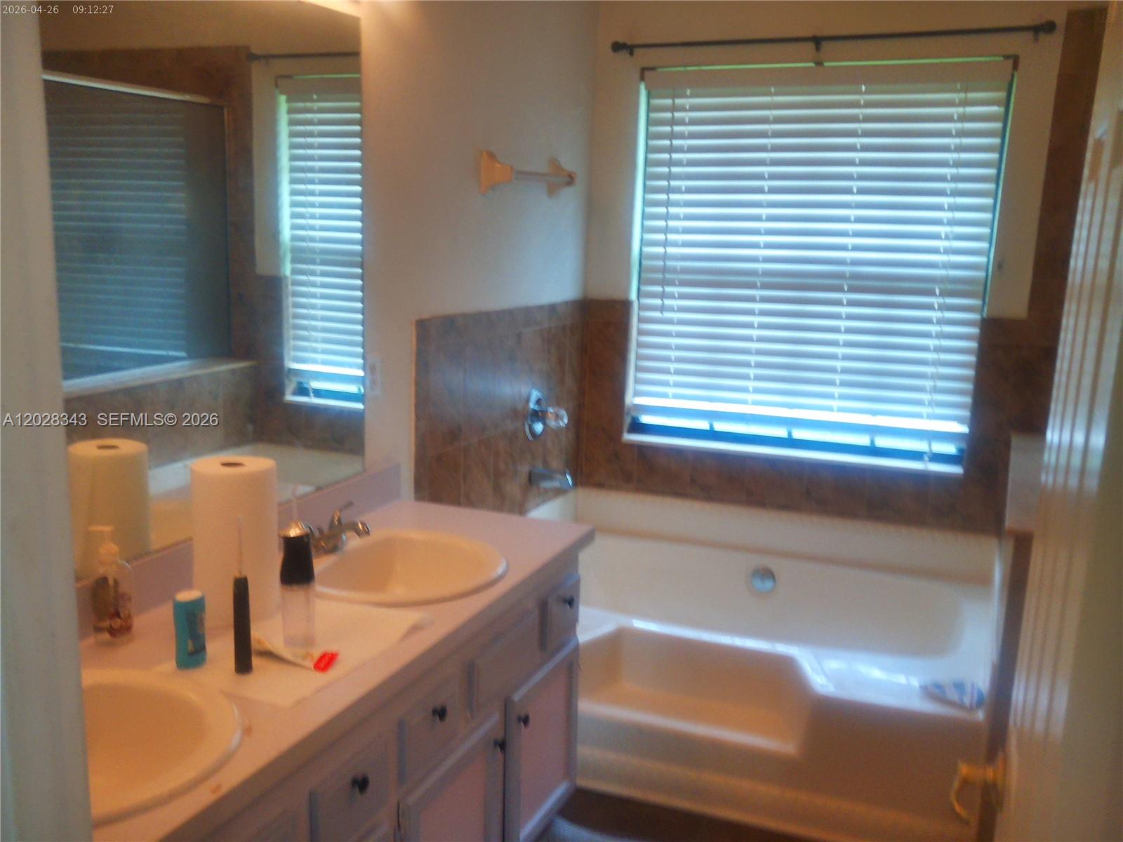 1641 Spring Oaks Lane Jacksonville, FL 32221 - Photo 32 of 44 a bathroom with a tub a sink and a window