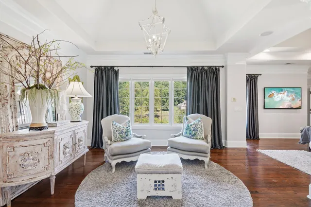 a view of backyard with green space