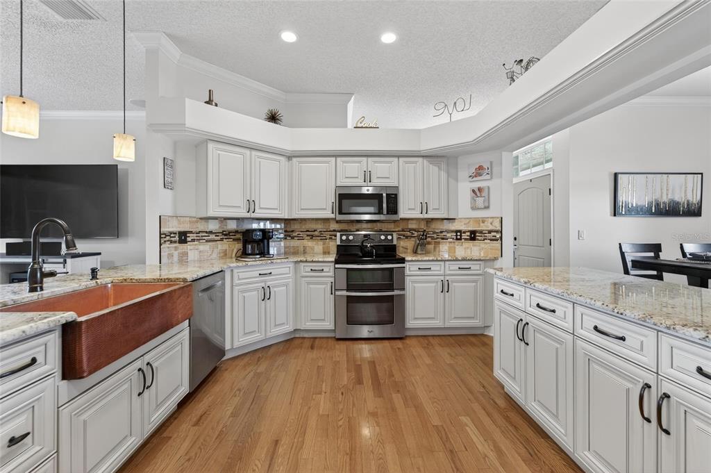 3522 Fox Squirrel Lane Valrico, FL 33596 - Photo 27 of 82 a kitchen with stainless steel appliances granite countertop a sink and cabinets
