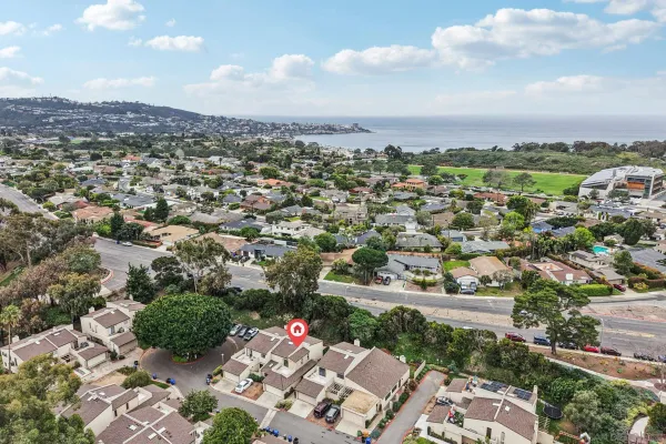an aerial view of multiple house