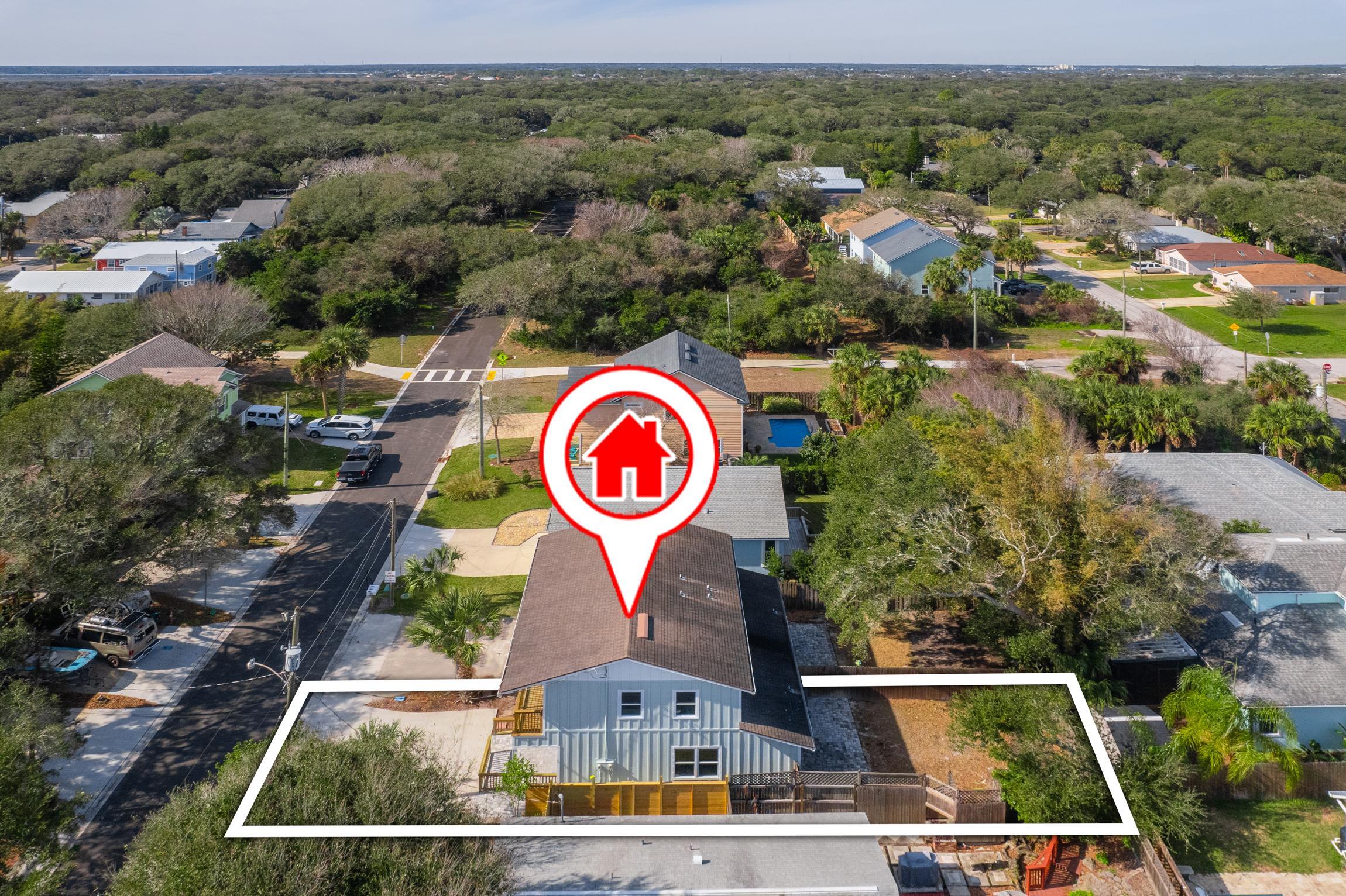 112 2nd Street St. Augustine, FL 32080 - Photo 38 of 49 an aerial view of residential house with outdoor space