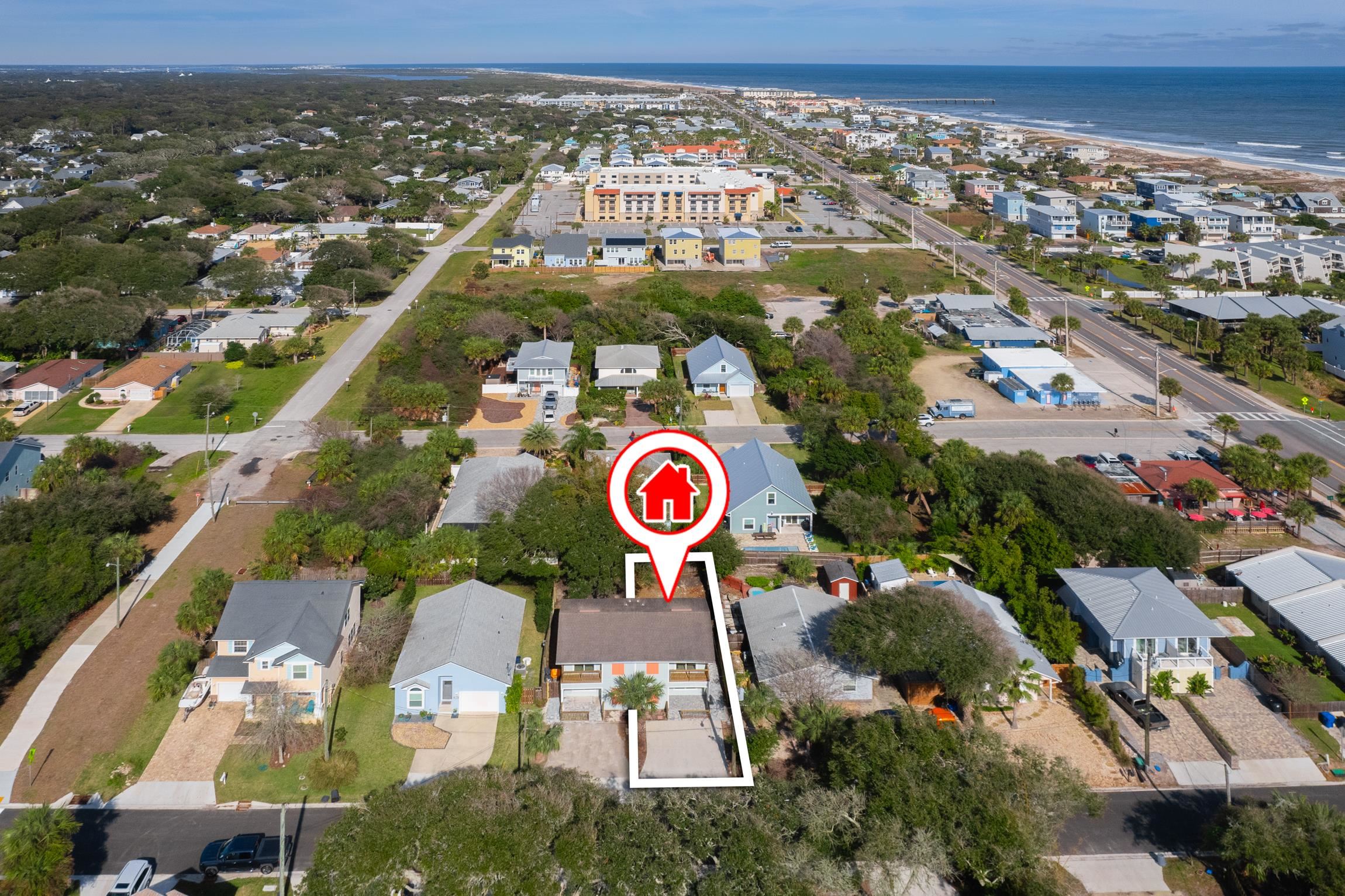 112 2nd Street St. Augustine, FL 32080 - Photo 40 of 49 an aerial view of residential houses with outdoor space