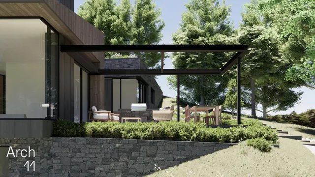 a front view of house with yard outdoor seating and green space