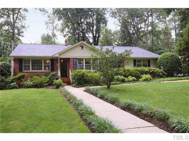 604 Macon Place Raleigh, NC 27609 - Photo 1 of 25 Great flat lot in Cul De Sac. Side entry garage with plush landscaping! Front View