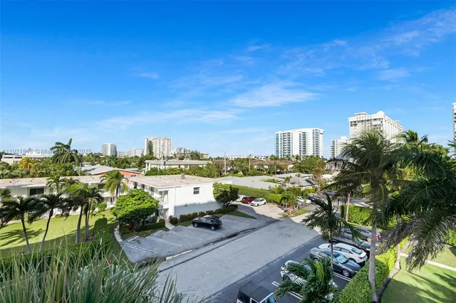 a view of a city with tall buildings