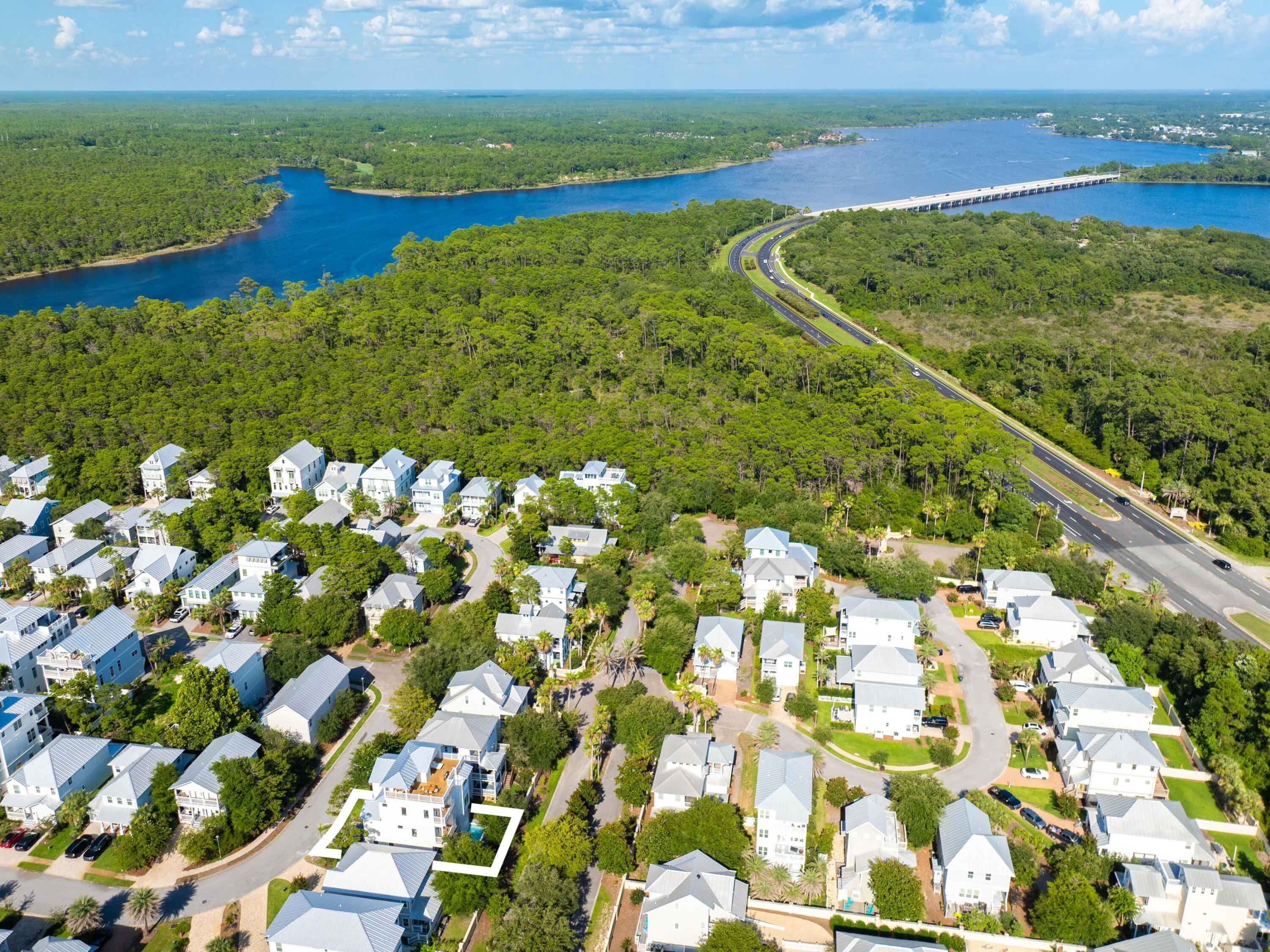 394 Grande Pointe Cir Inlet Beach Inlet Beach, FL 32461 - Photo 53 of 54 a view of a lake from a balcony