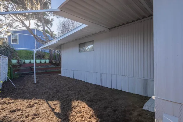 a backyard of a house