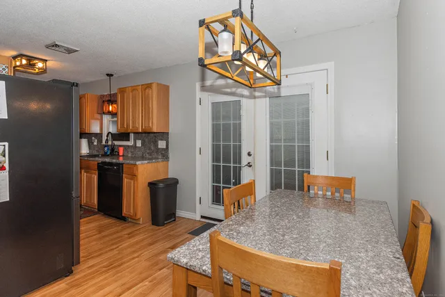 wooden floor in a kitchen