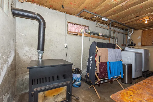 a view of storage and utility room