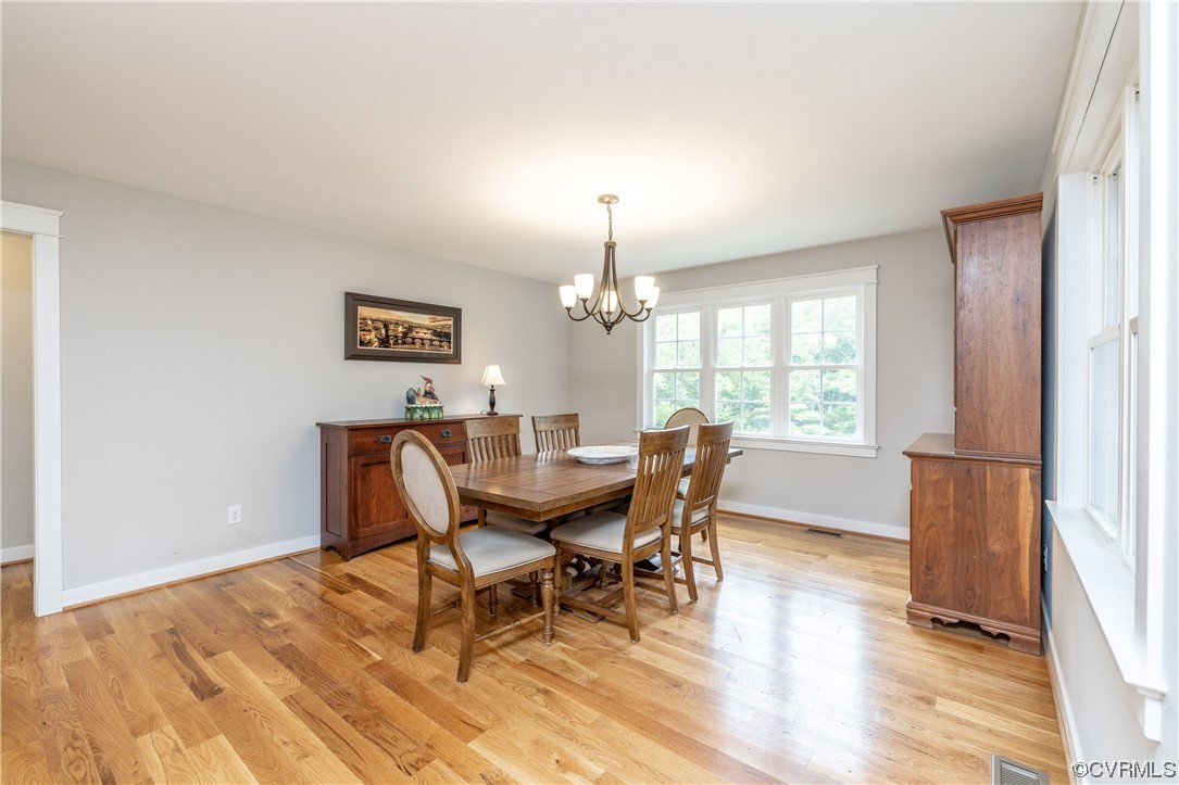 5497 Old Columbia Road Goochland, VA 23063 - Photo 11 of 41 a view of a dining room with furniture window and wooden floor