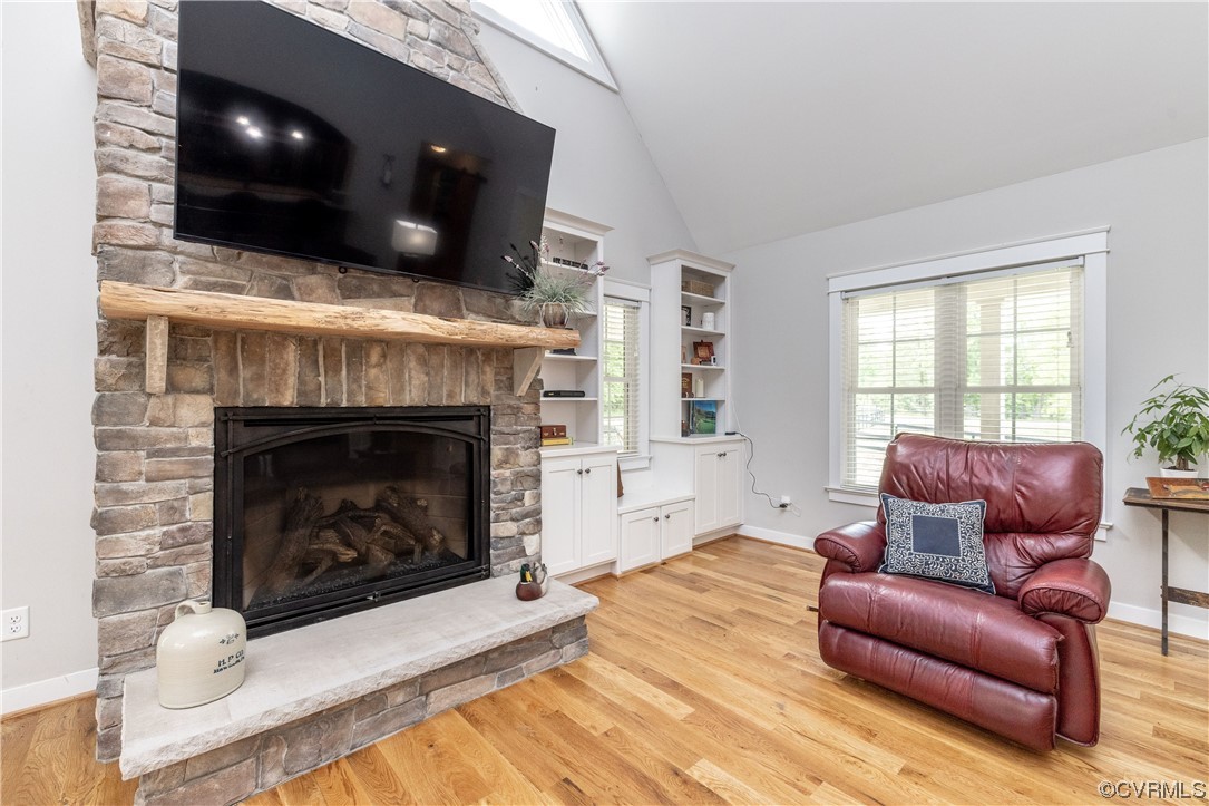 5497 Old Columbia Road Goochland, VA 23063 - Photo 10 of 41 a living room with furniture and a fireplace
