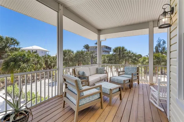 a outdoor living space with furniture