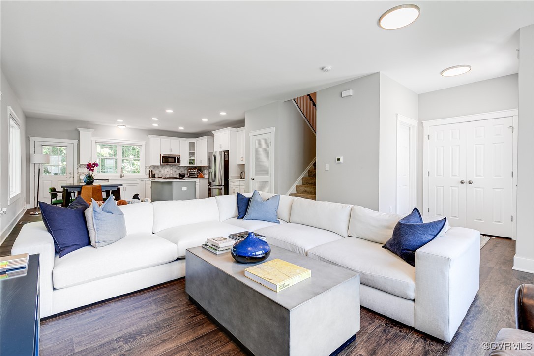 509 Danray Drive Richmond, VA 23227 - Photo 10 of 37 a living room with furniture and view of kitchen