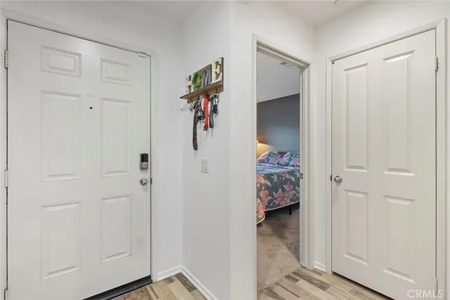 a view of hallway with walk in closet