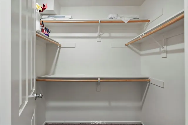 a close view of closet