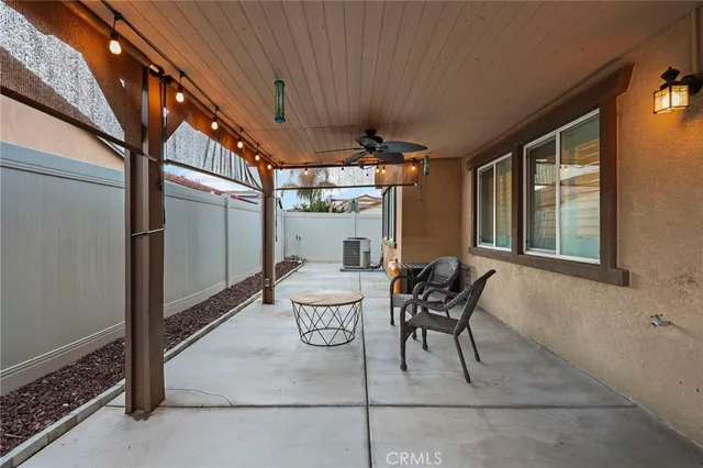 a outdoor space with furniture