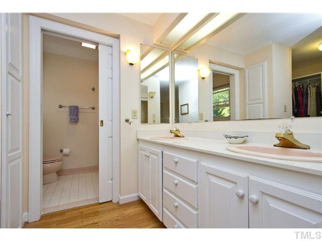 2700 Old Sugar Road Durham, NC 27707 - Photo 17 of 25 Master Bath with great storage and walkin closet to the left of this picture. Master Bath/Spa