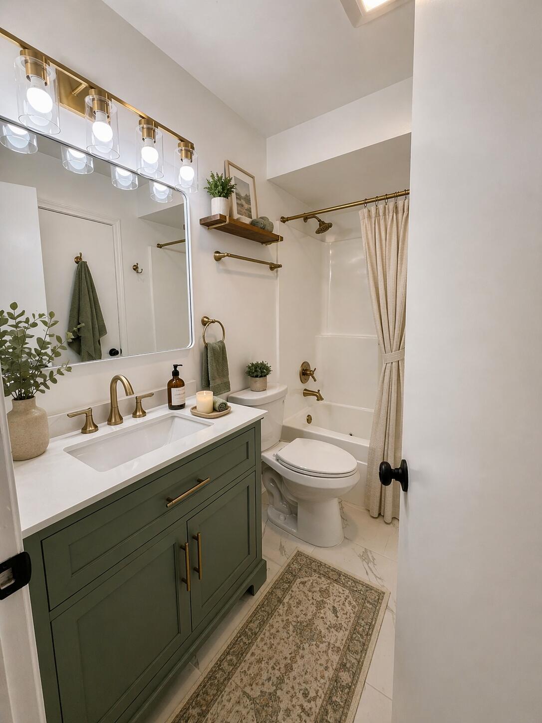601 Holly Lane Griffith, IN 46319 - Photo 24 of 44 a bathroom with a toilet sink and mirror