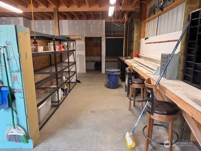 a view of storage and utility room