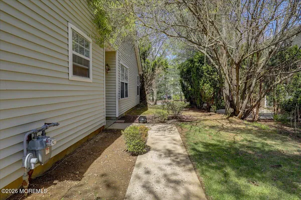 a view of backyard of house