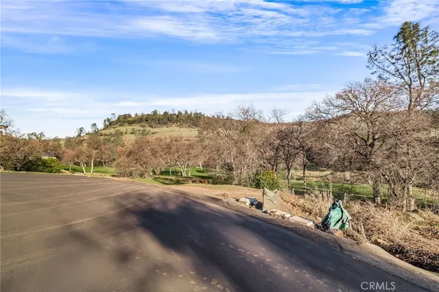a view of an outdoor space with mountain view