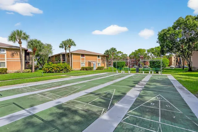a view of a volley ball court