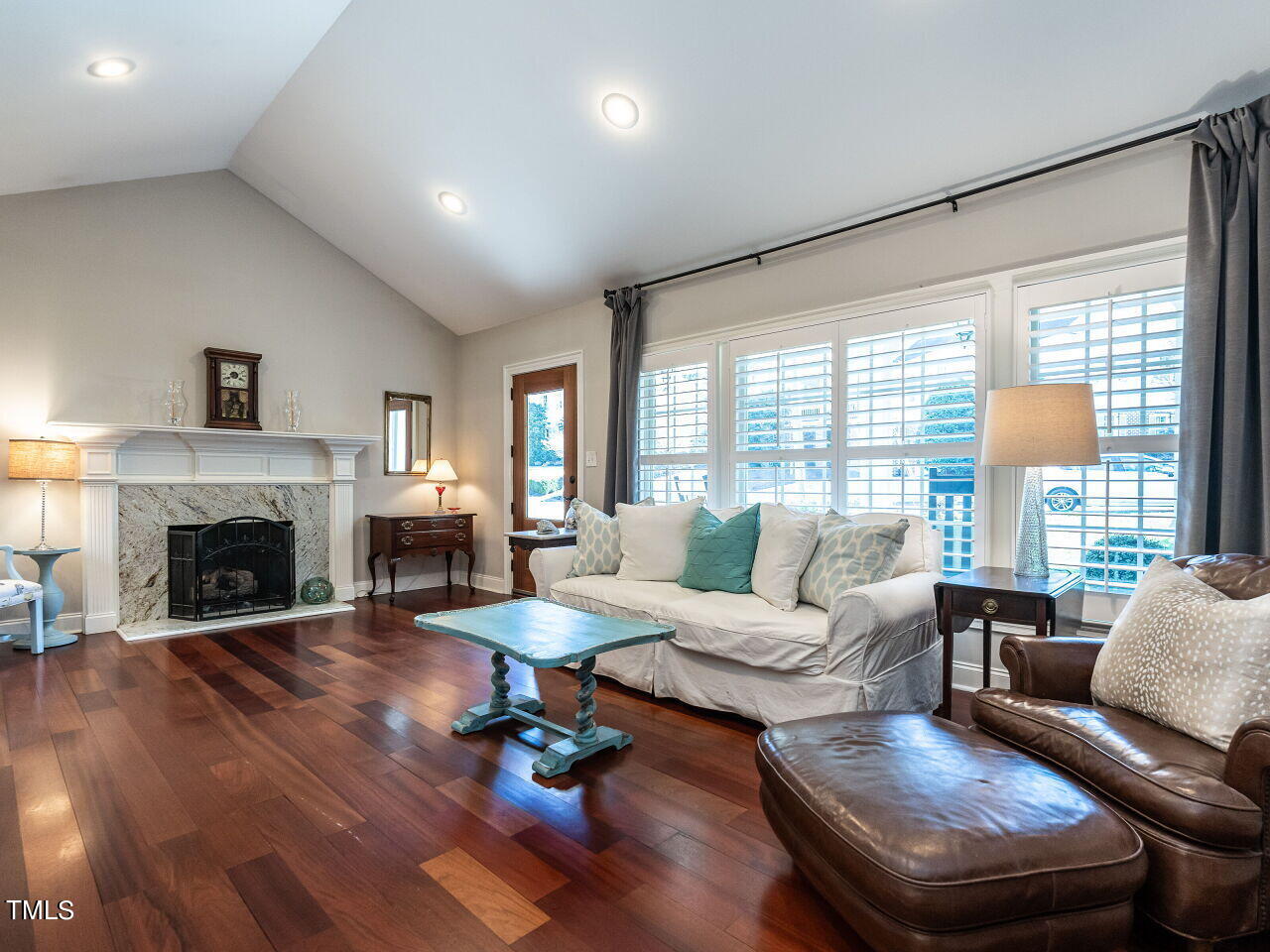 2705 Rothgeb Drive Raleigh, NC 27609 - Photo 4 of 35 Spacious living room with fireplace!
