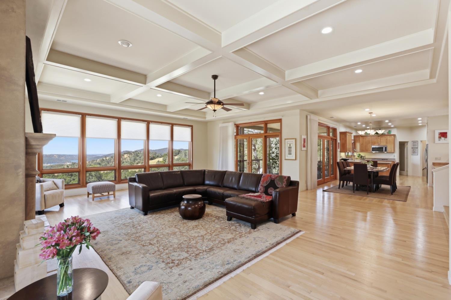 6840 Gallagher Road Pilot Hill, CA 95664 - Photo 12 of 45 Coffered ceiling in the great room.