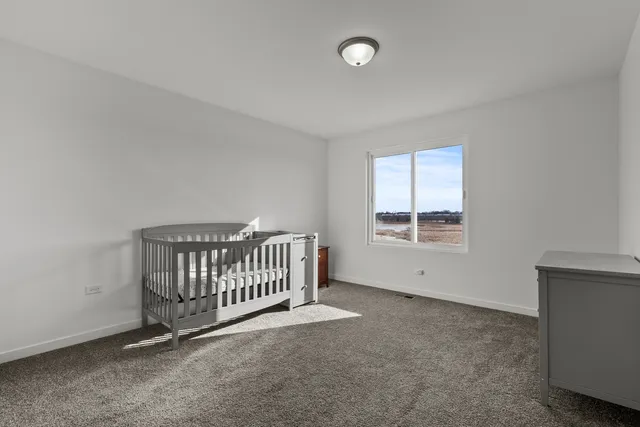 a view of a room with windows