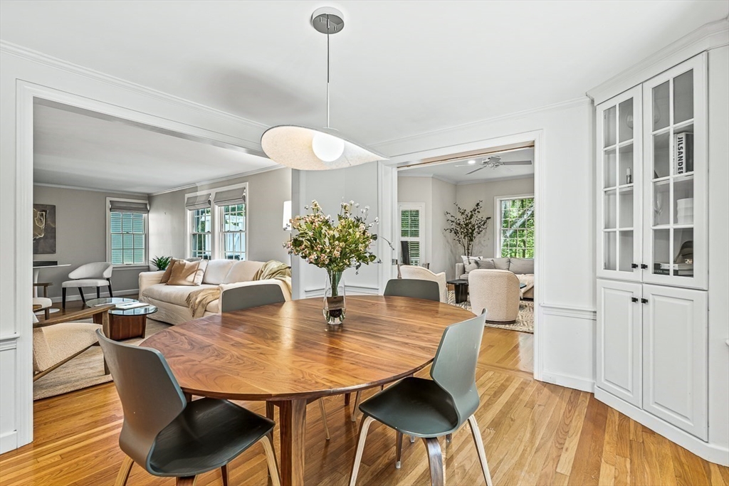 21 Madison Road Wellesley, MA 02481 - Photo 11 of 26 a view of a dining room with furniture and wooden floor