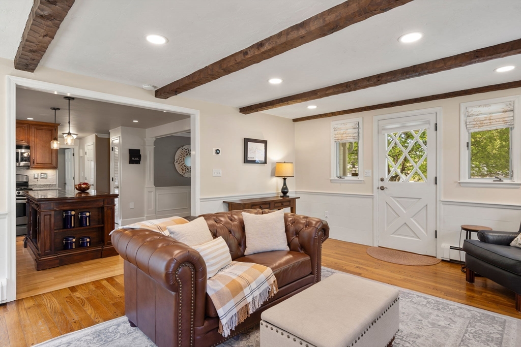 22 Crest Road Framingham, MA 01702 - Photo 9 of 38 a living room with furniture and a wooden floor