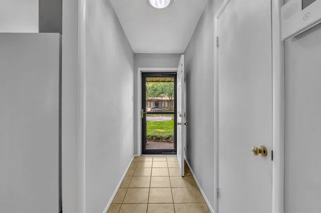 a view of hallway with window