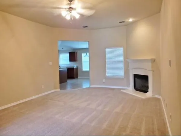 a view of a livingroom with a fireplace