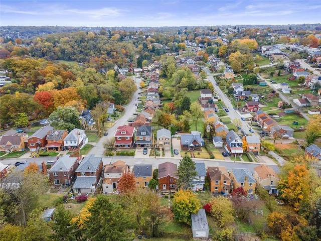 an aerial view of a city