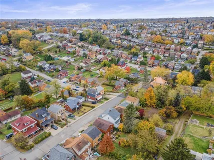 an aerial view of a city