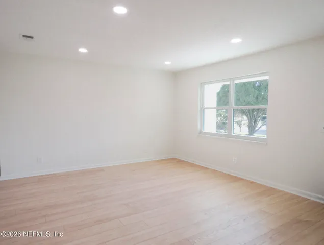 an empty room with a window