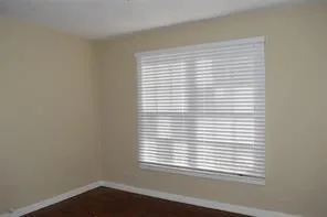 an empty room with a window